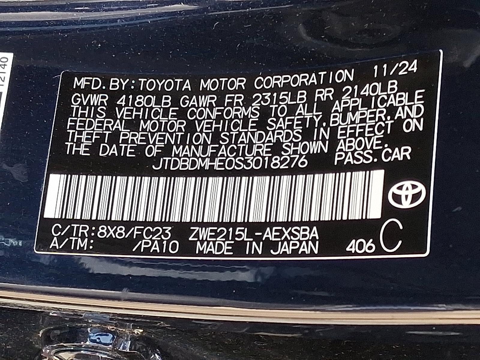 2025 Toyota Corolla Hybrid LE