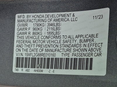 2024 Honda Civic Hatchback Sport Manual