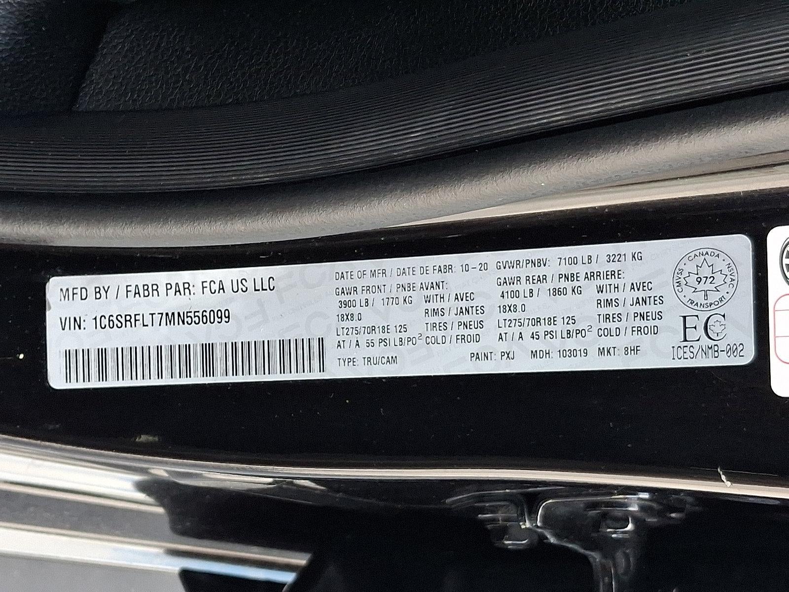 2021 RAM 1500 Rebel 4x4 Crew Cab 5'7" Box