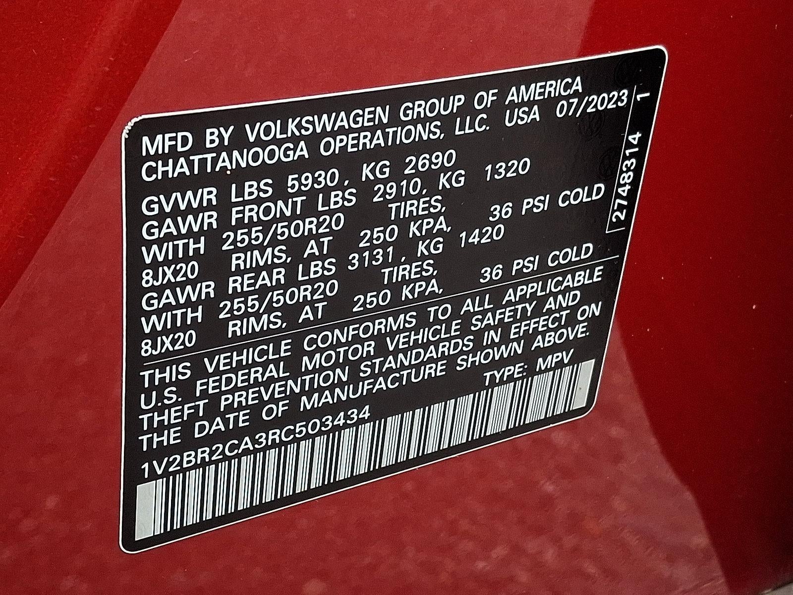 2024 Volkswagen Atlas 2.0T SEL 4MOTION