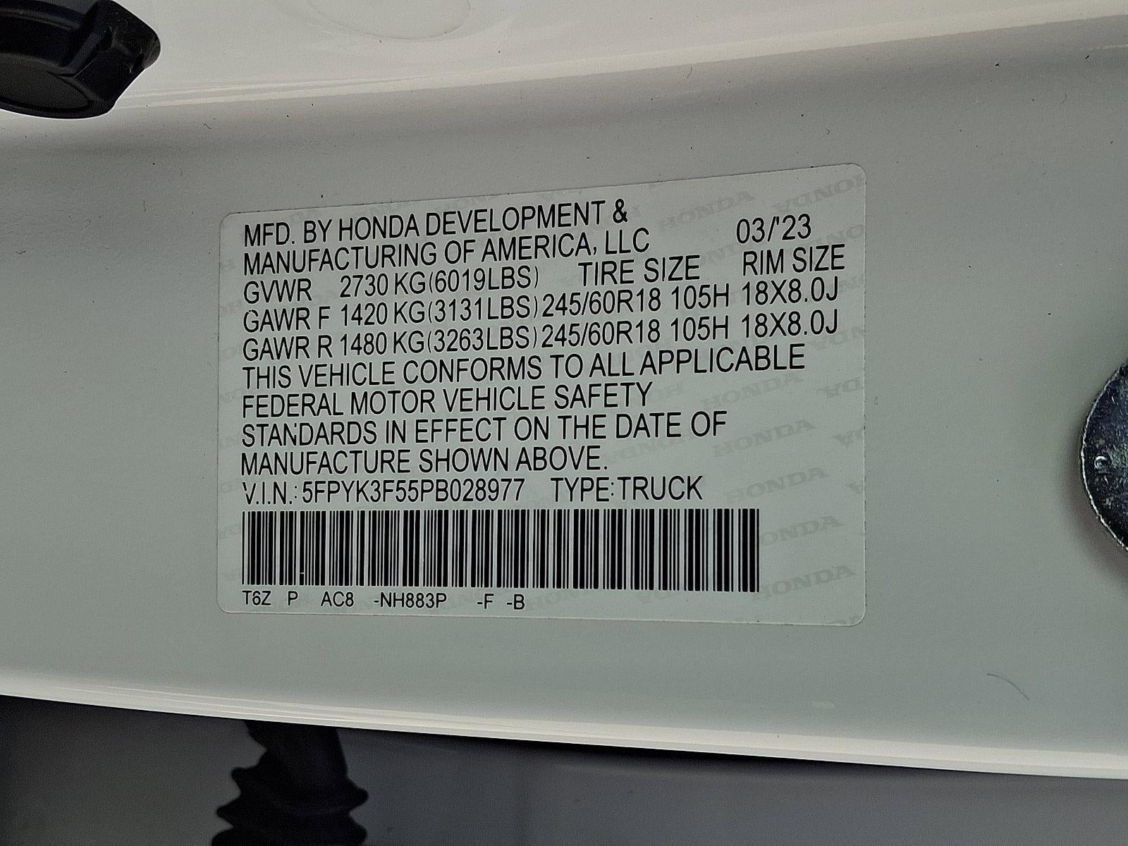 2023 Honda Ridgeline RTL AWD