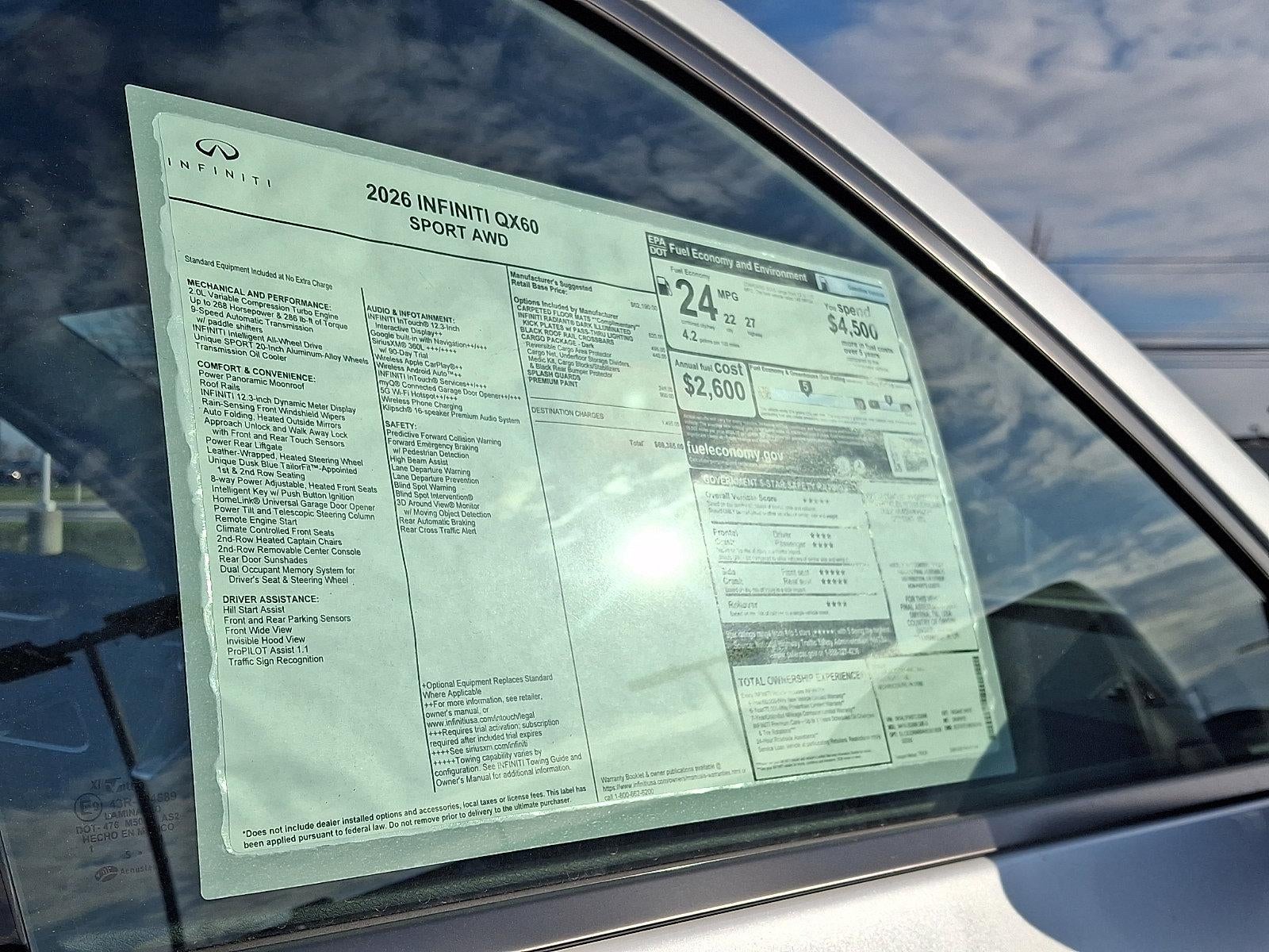 2026 INFINITI QX60 SPORT AWD