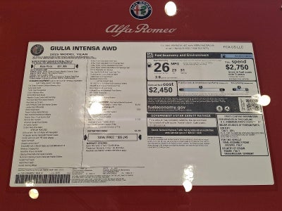 2025 Alfa Romeo Giulia Intensa AWD