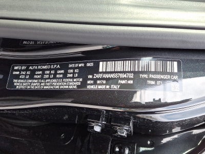 2025 Alfa Romeo Giulia Intensa AWD