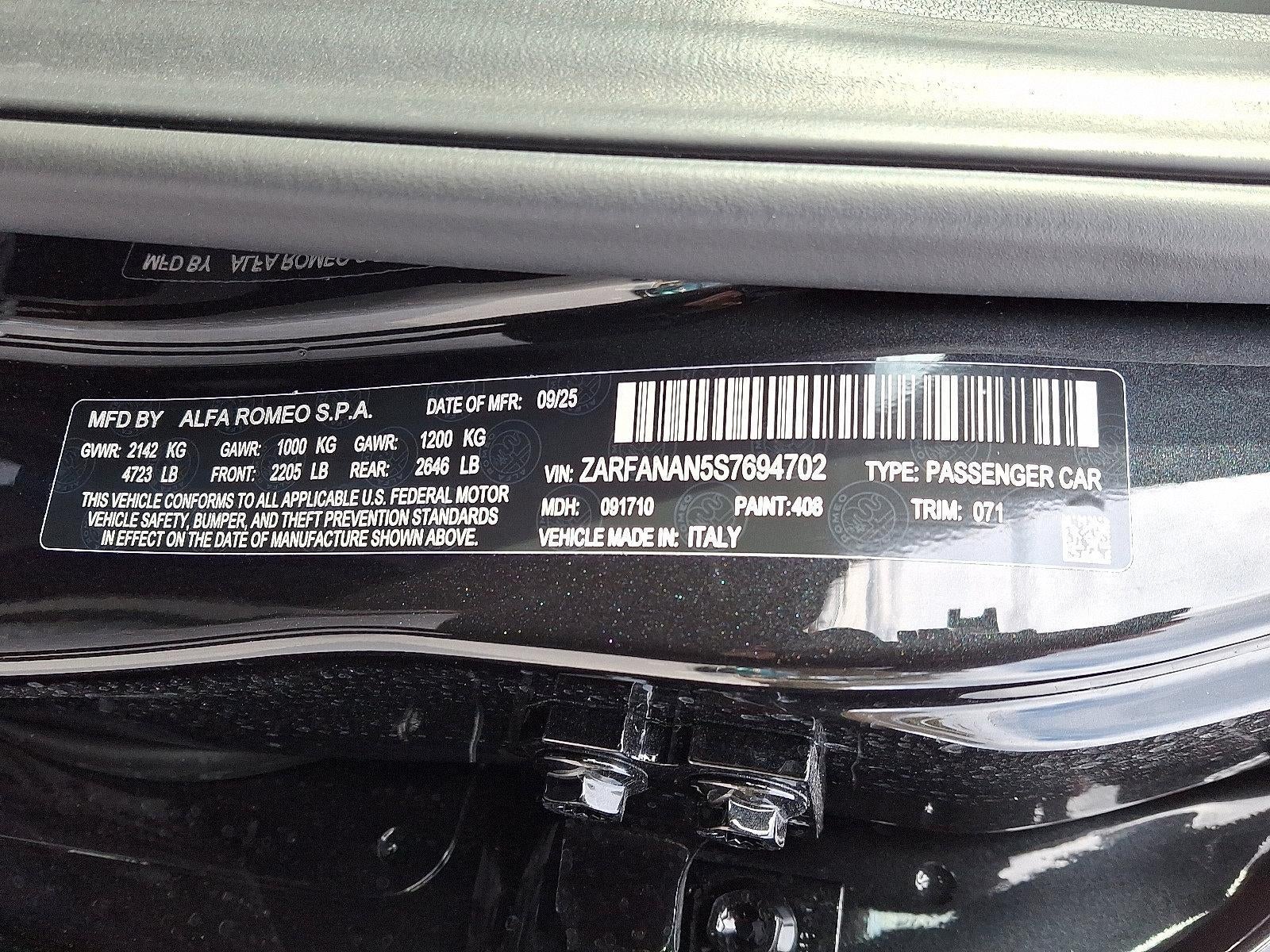 2025 Alfa Romeo Giulia Intensa AWD