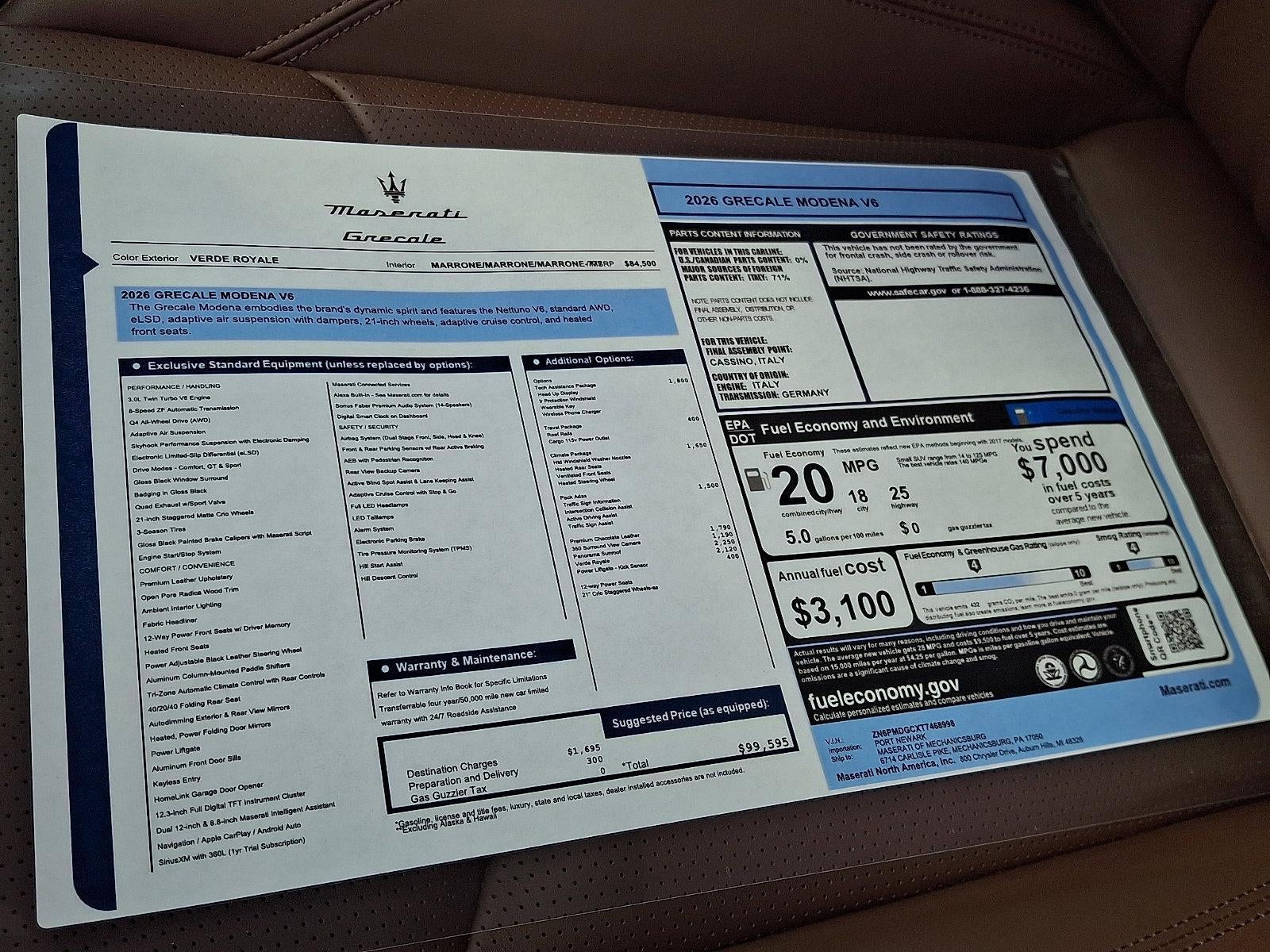 2026 Maserati Grecale Modena AWD