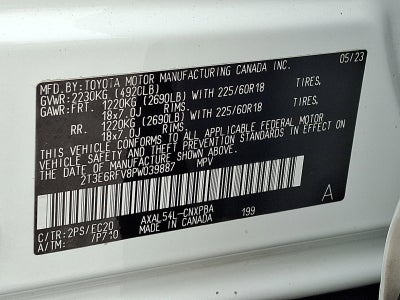 2023 Toyota RAV4 Hybrid XSE AWD (Natl)