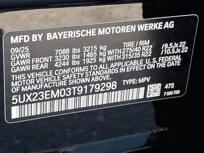2026 BMW X7 xDrive40i Sports Activity Vehicle