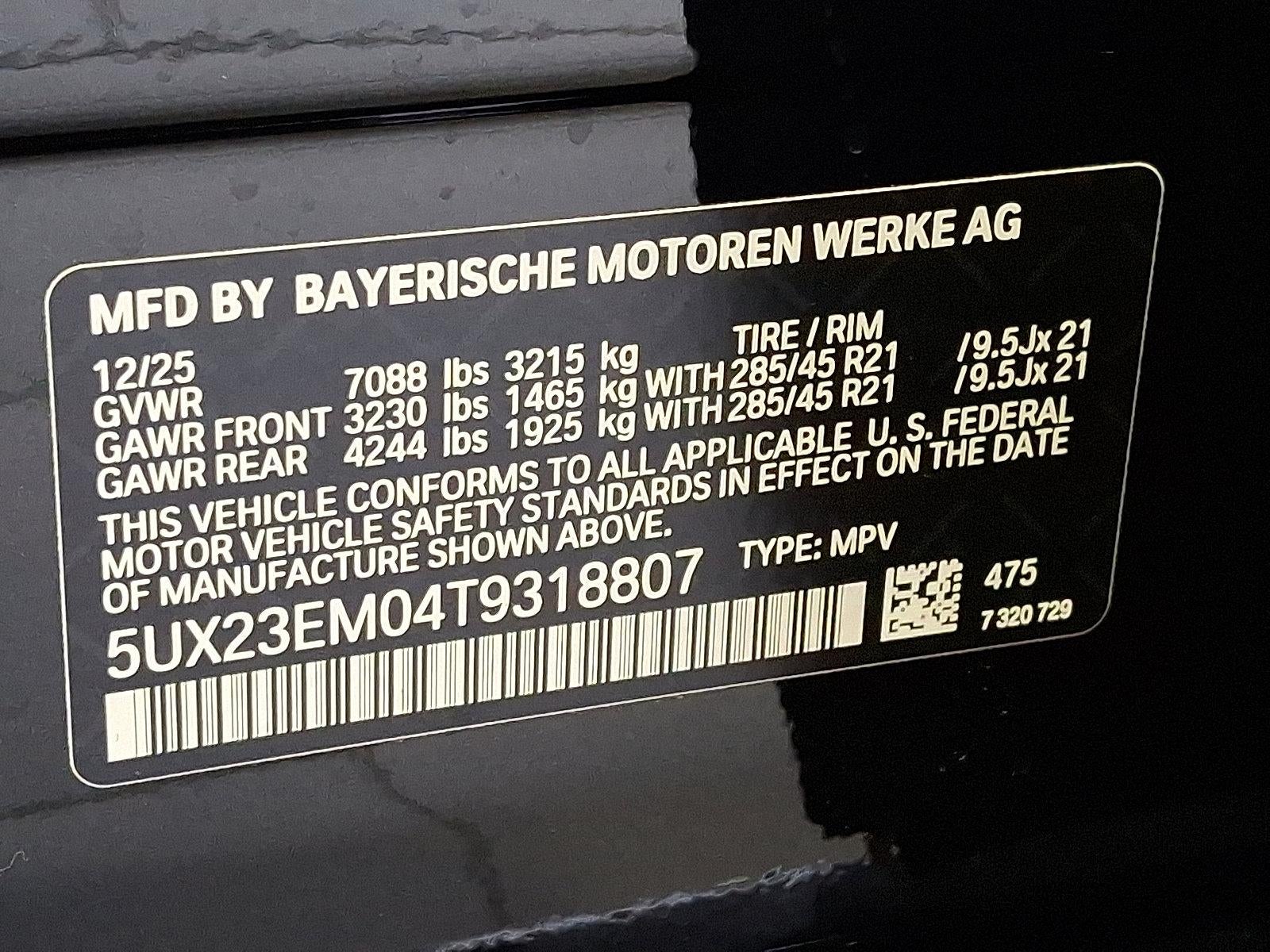 2026 BMW X7 xDrive40i Sports Activity Vehicle