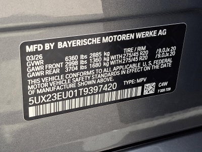 2026 BMW X5 xDrive40i Sports Activity Vehicle