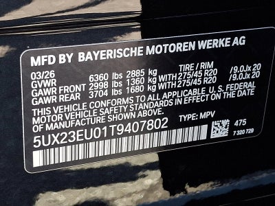 2026 BMW X5 xDrive40i Sports Activity Vehicle