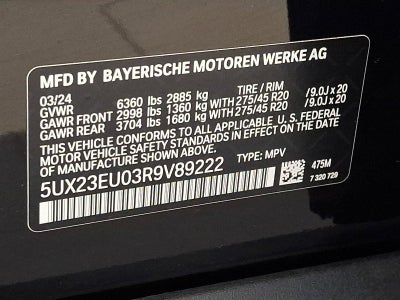 2024 BMW X5 xDrive40i Sports Activity Vehicle