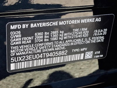 2026 BMW X5 xDrive40i Sports Activity Vehicle