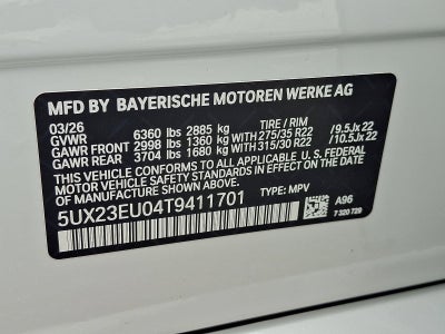 2026 BMW X5 xDrive40i Sports Activity Vehicle