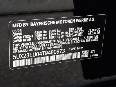 2026 BMW X5 xDrive40i Sports Activity Vehicle