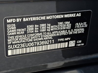 2026 BMW X5 xDrive40i Sports Activity Vehicle