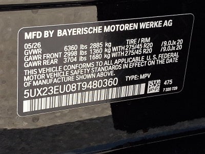 2026 BMW X5 xDrive40i Sports Activity Vehicle