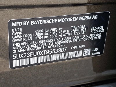2026 BMW X5 xDrive40i Sports Activity Vehicle