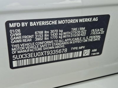 2026 BMW X5 M60i Sports Activity Vehicle