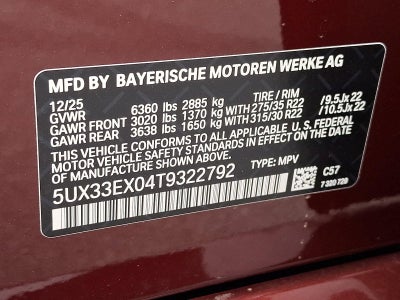 2026 BMW X6 xDrive40i Sports Activity Coupe