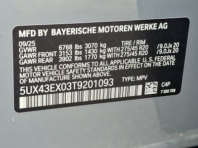 2026 BMW X6 M60i Sports Activity Coupe