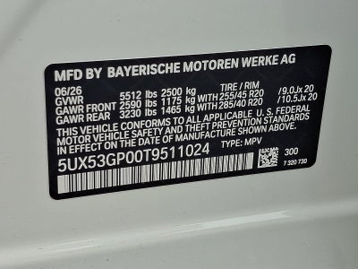 2026 BMW X3 30 xDrive Sports Activity Vehicle