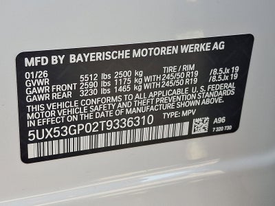 2026 BMW X3 30 xDrive Sports Activity Vehicle