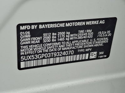 2026 BMW X3 30 xDrive Sports Activity Vehicle
