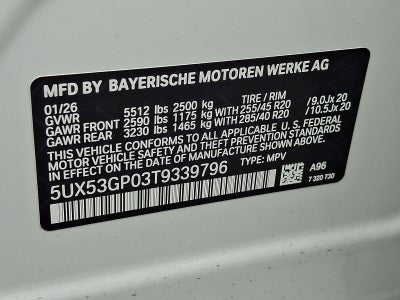 2026 BMW X3 30 xDrive Sports Activity Vehicle