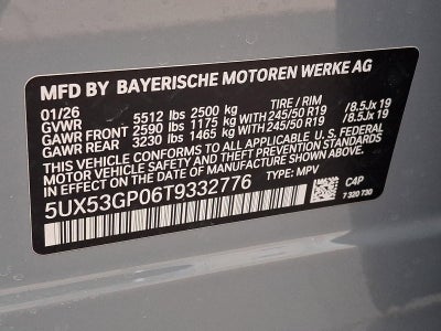 2026 BMW X3 30 xDrive Sports Activity Vehicle