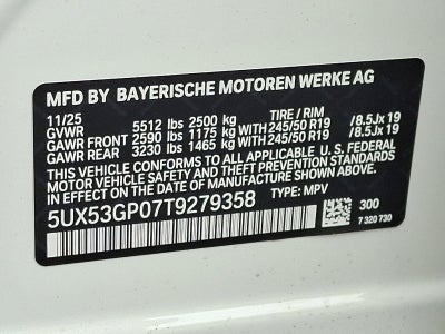 2026 BMW X3 30 xDrive Sports Activity Vehicle