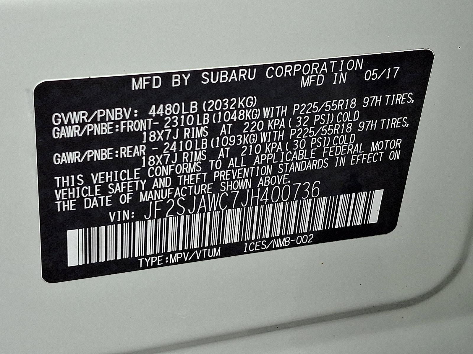 2018 Subaru Forester 2.5i Touring CVT