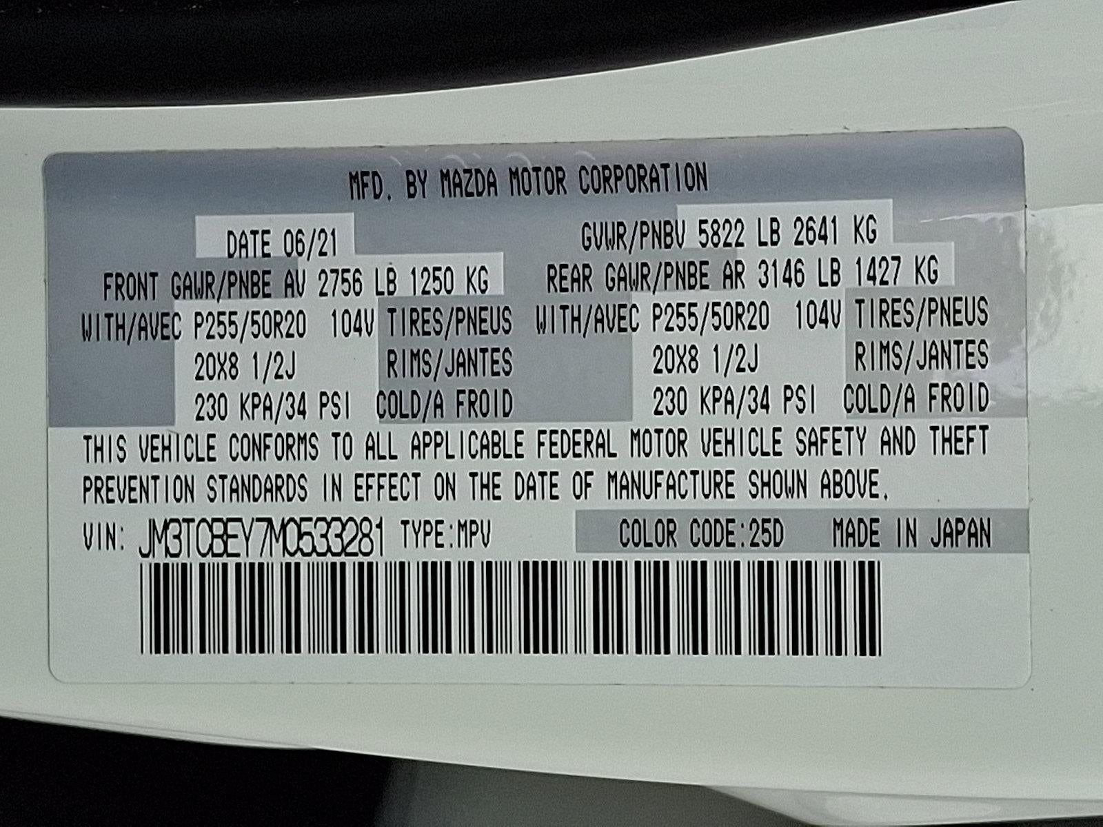 2021 Mazda Mazda CX-9 Signature AWD