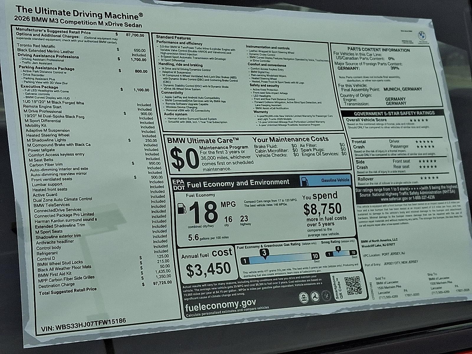 2026 BMW M3 M3 Competition xDrive Sedan