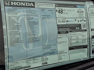 2026 Honda Civic Hatchback Hybrid Sport Touring CVT