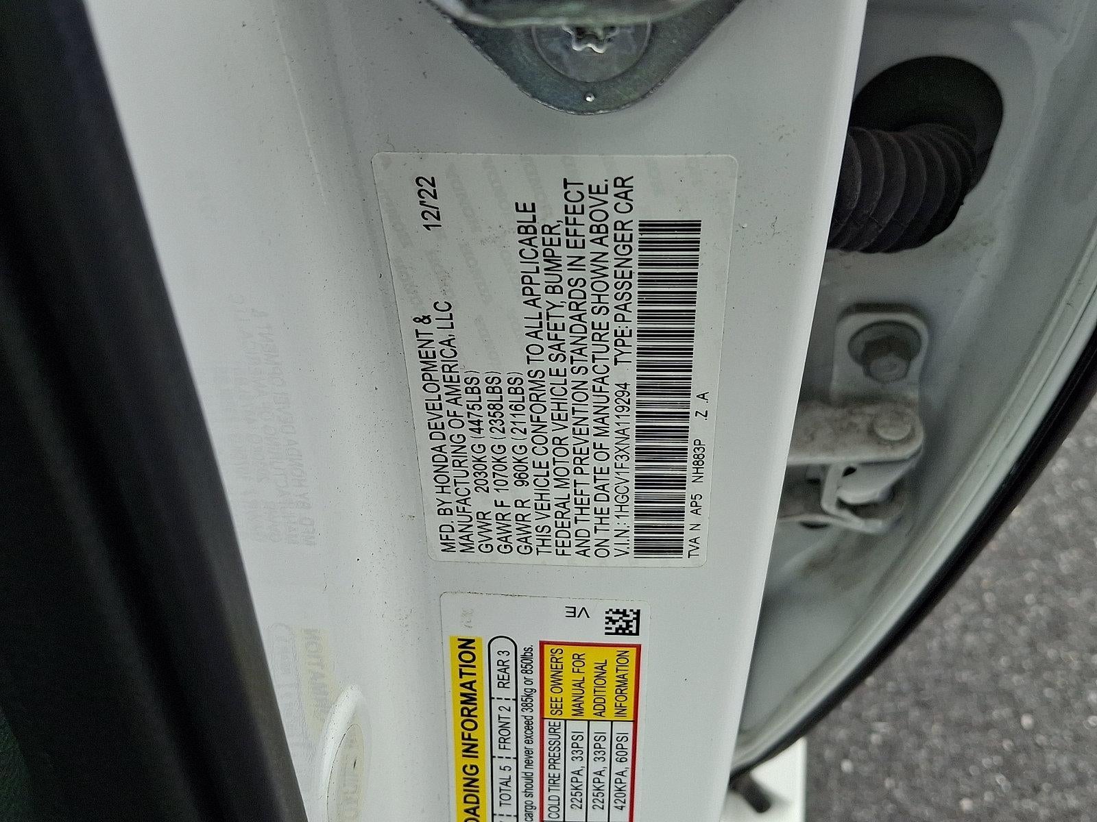 2022 Honda Accord Sedan Sport 1.5T CVT