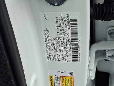 2026 Honda Accord Sedan LX CVT