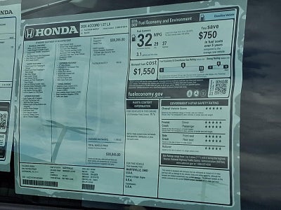 2026 Honda Accord Sedan LX CVT