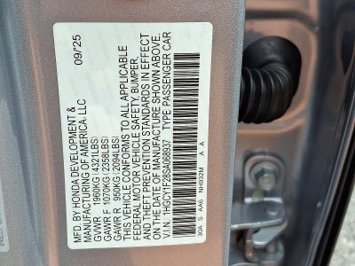 2025 Honda Accord Sedan LX CVT