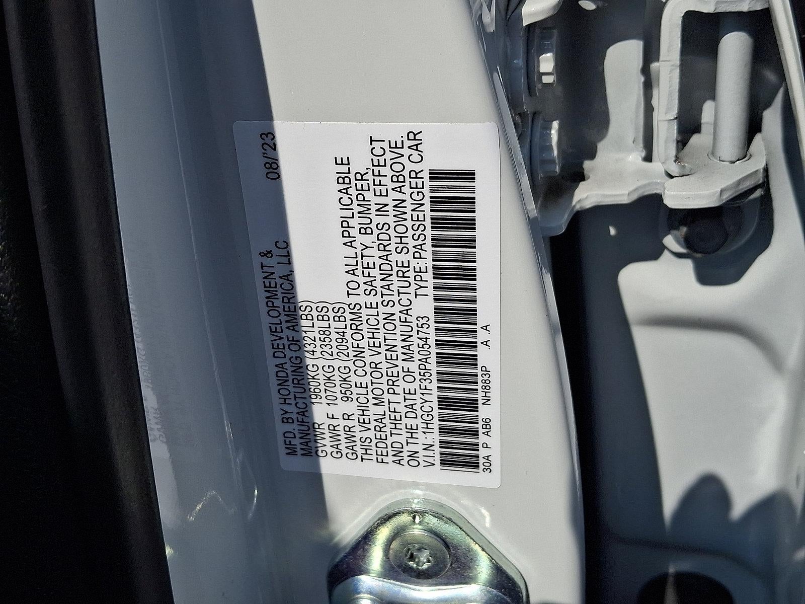 2023 Honda Accord Sedan EX CVT