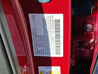 2026 Honda Accord Sedan SE CVT