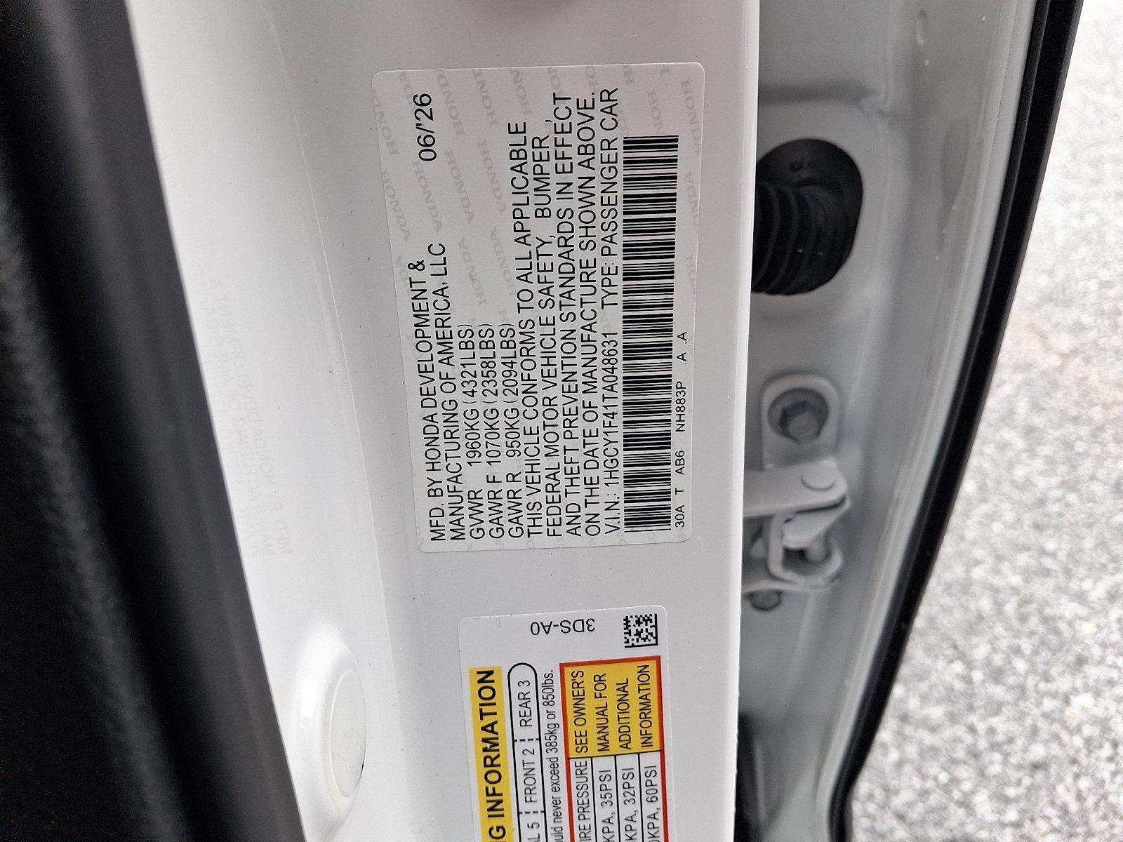 2026 Honda Accord Sedan SE CVT