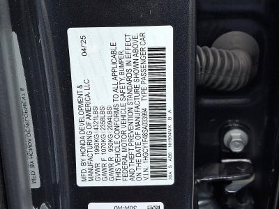 2025 Honda Accord Sedan SE CVT