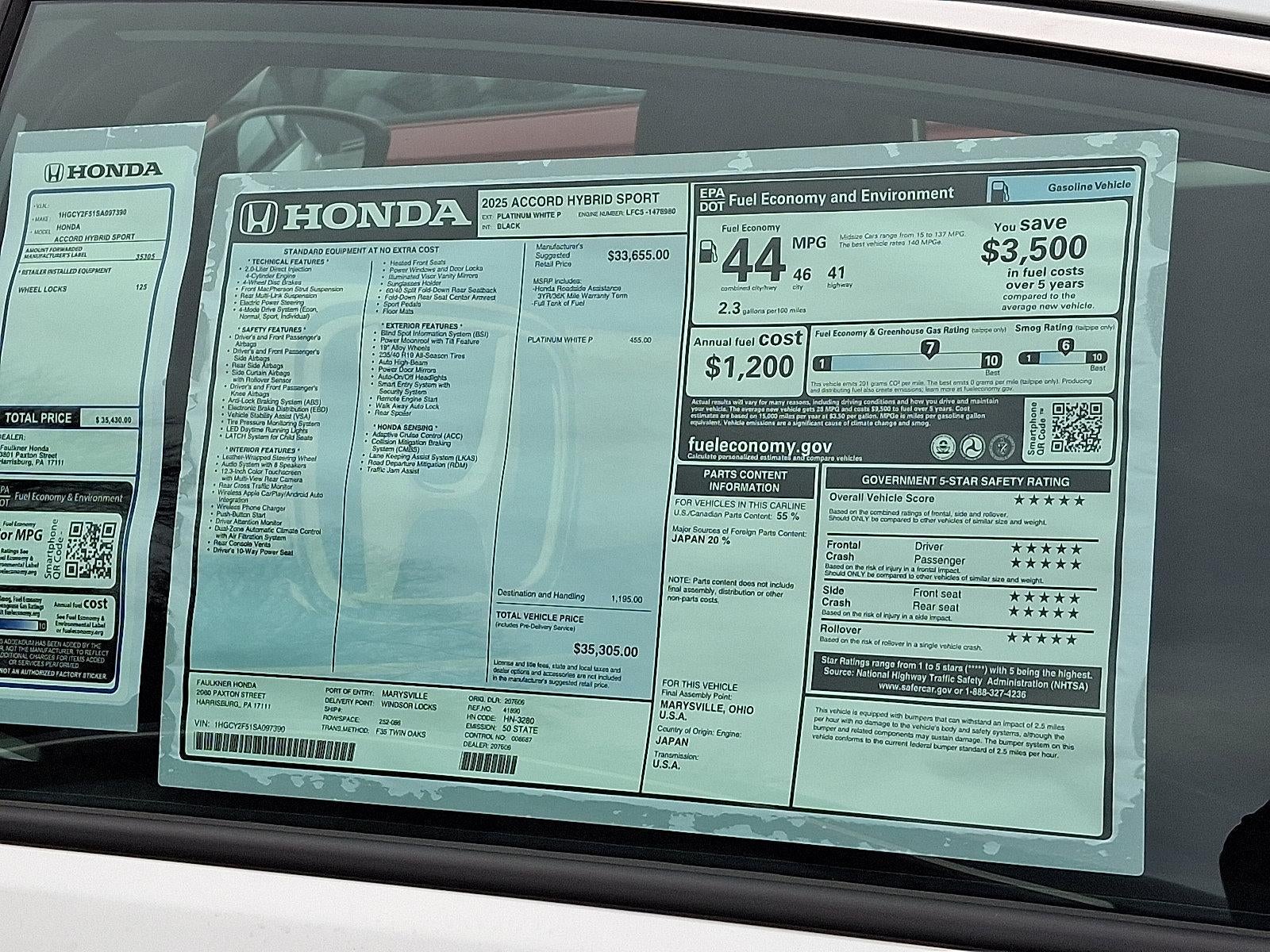 2025 Honda Accord Hybrid Sport Sedan