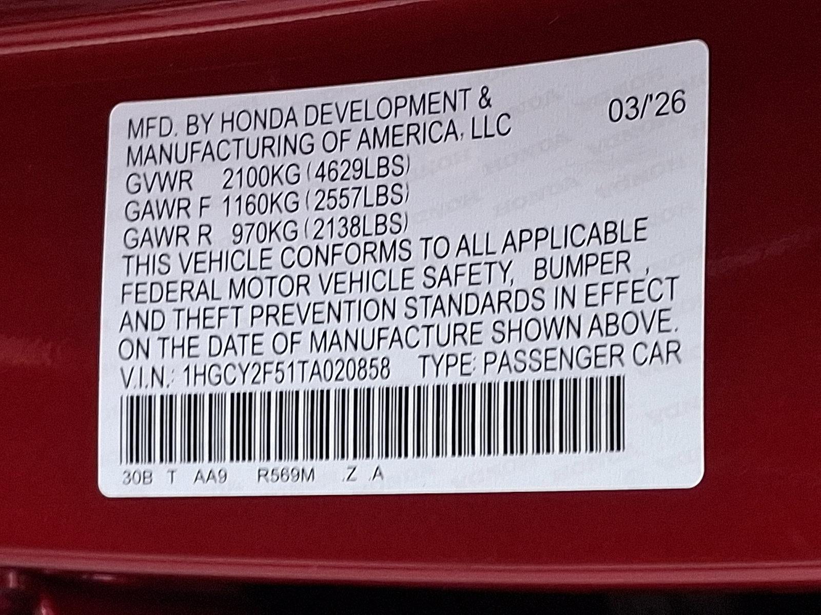 2026 Honda Accord Hybrid Sport Sedan