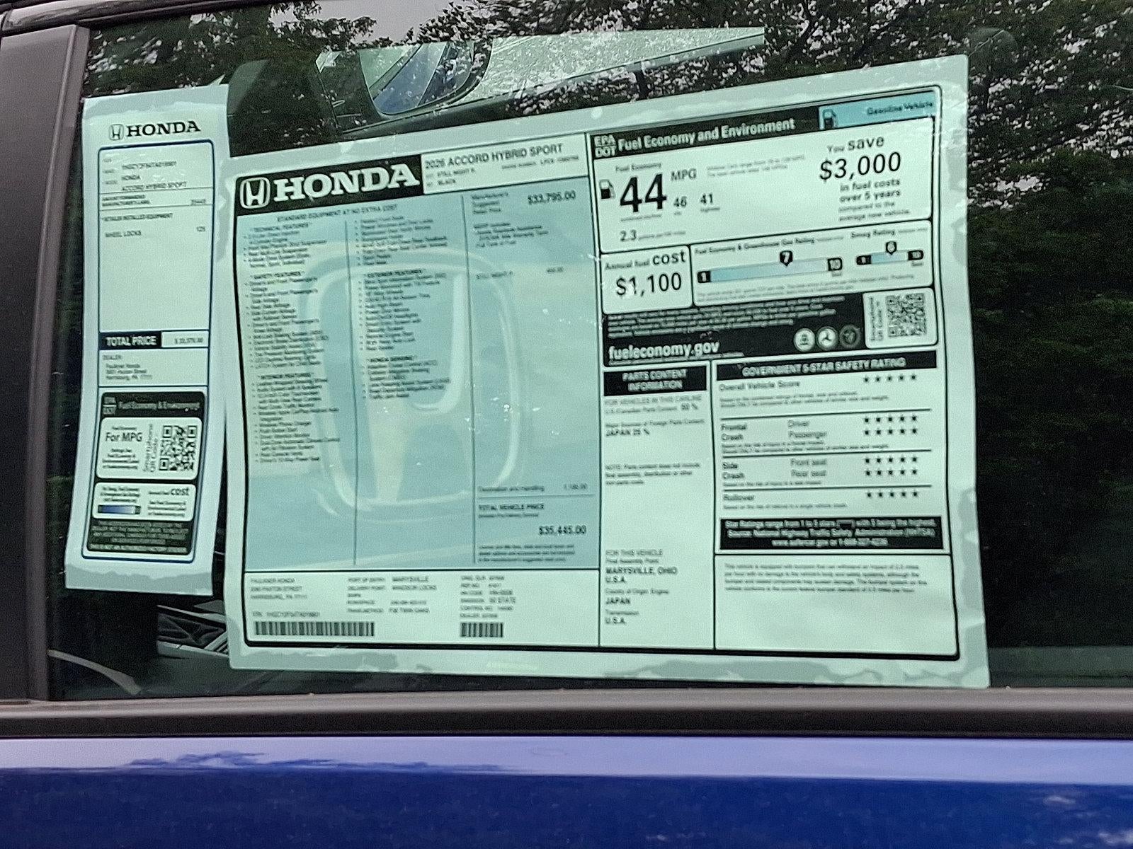 2026 Honda Accord Hybrid Sport Sedan