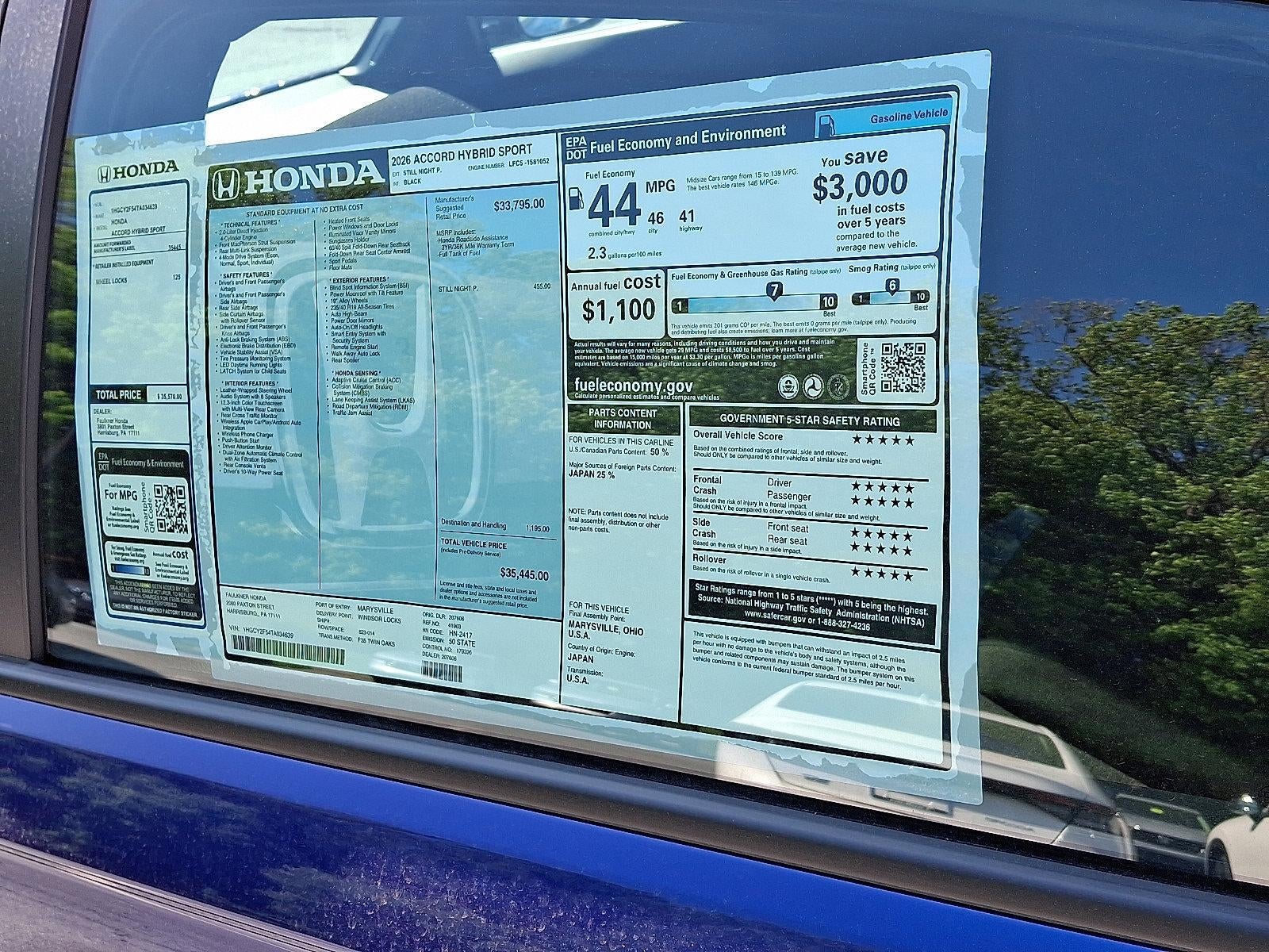 2026 Honda Accord Hybrid Sport Sedan
