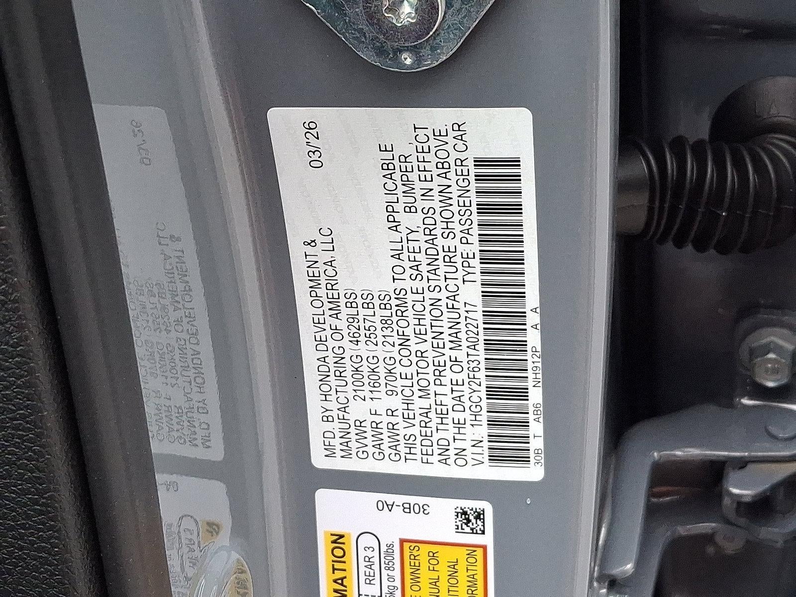 2026 Honda Accord Hybrid EX-L Sedan
