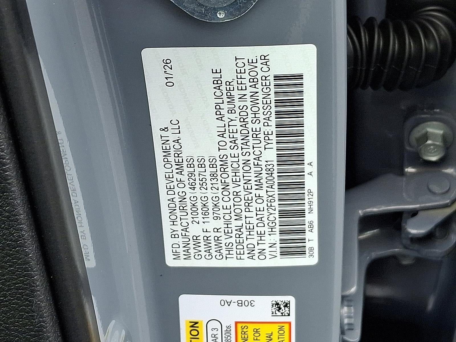2026 Honda Accord Hybrid EX-L Sedan
