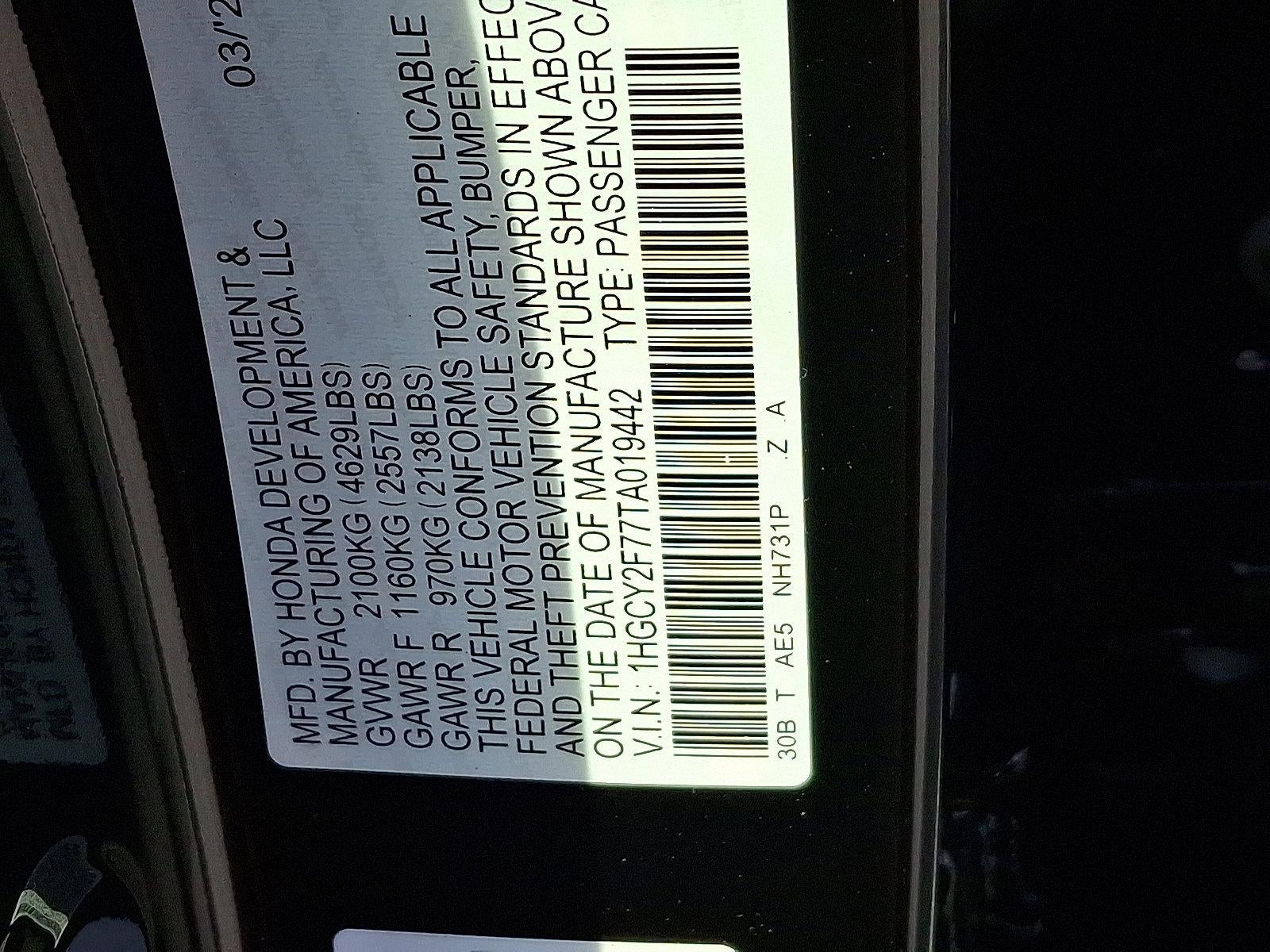 2026 Honda Accord Hybrid Sport-L Sedan